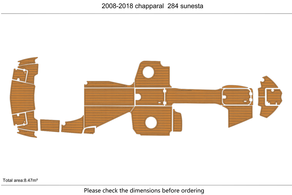 2008-2015 Chaparral 284 Sunesta Anti-slip mat Custom EVA marine deck flooring