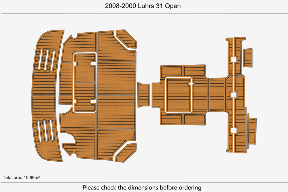 2008-2009 Luhrs 31 Open Cockpit Swim platform 1/4"6mm EVA Foam faux mat floor