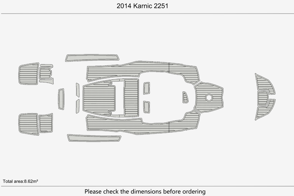 2014 Karnic 2251 Marine teak deck EVA Foam Boat flooring