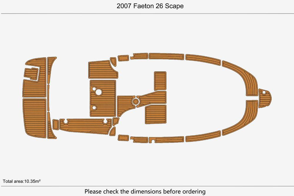 2007 Faeton 26 Scape Marine teak deck EVA Foam Boat flooring