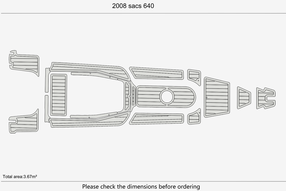 2008 Sacs 640 Marine teak deck seadek EVA Foam Boat flooring