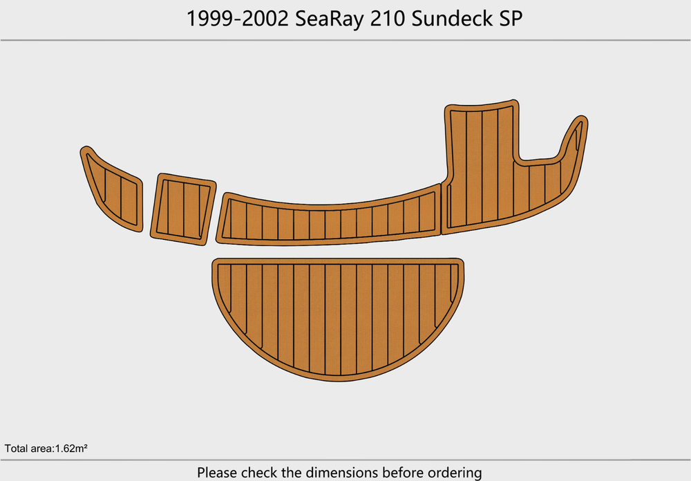 1999-2002 Sea Ray 210 Sundeck Sp Swim platform 1/4" 6mm EVA foam faux mat floor