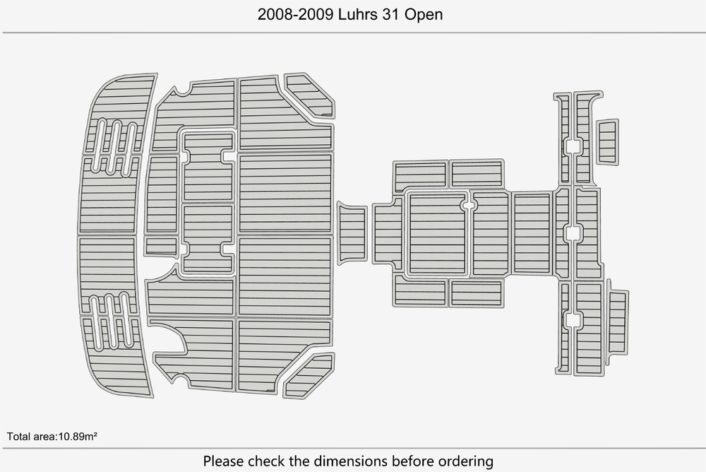2008-2009 Luhrs 31 Open Cockpit Swim platform 1/4"6mm EVA Foam faux mat floor