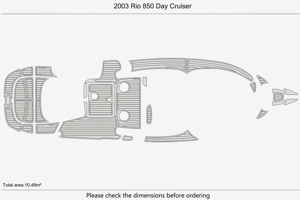 2003 Rio 850 Day Cruiser Marine teak deck seadek EVA Foam Boat flooring
