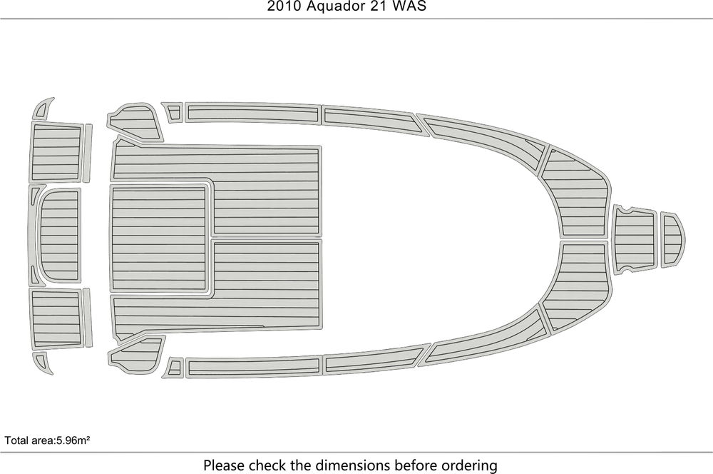 2010 Aquador 21 WAS Cockpit Swim platform bow 1/4"6mm EVA foam faux floor