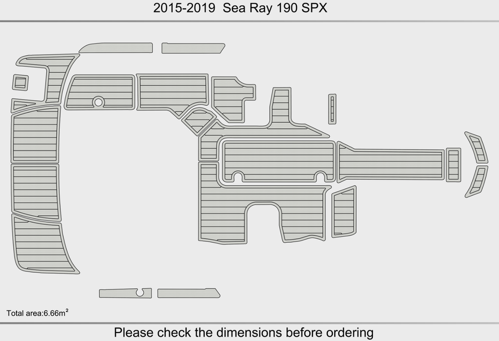 2015-2019 Sea Ray 190 SPX Marine teak deck seadek EVA Foam Boat flooring