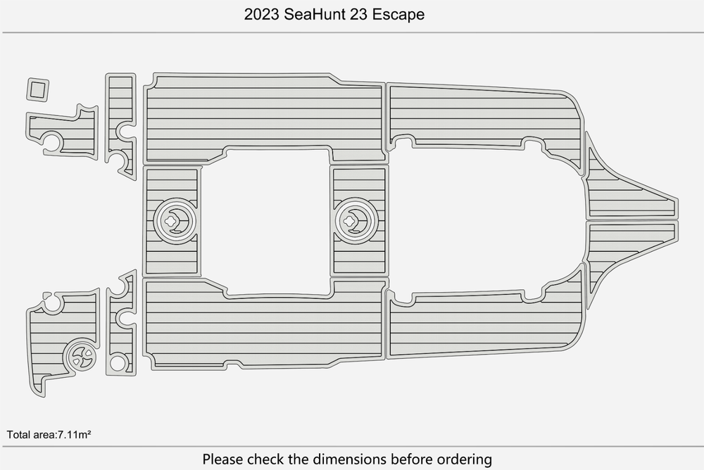2023 Sea Hunt 23 Escape Marine teak deck seadek EVA Foam Boat flooring