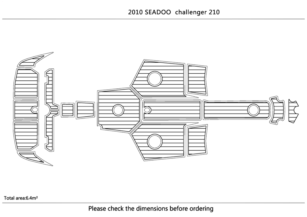 2012 sea doo 210 SP Challenger Two chair Cockpit & swimming platform faux teak