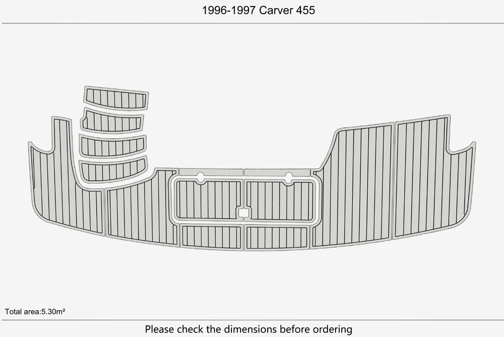 1996-1997 Carver 455 Swim platform 1/4"6mm EVA Foam carpet marine fuax mat floor