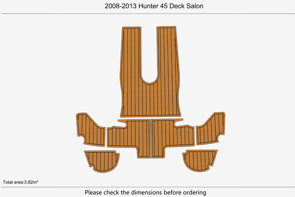 2008-2013 Hunter 45 Deck Salon Cockpit 1/4"6mm EVA Foam faux floor