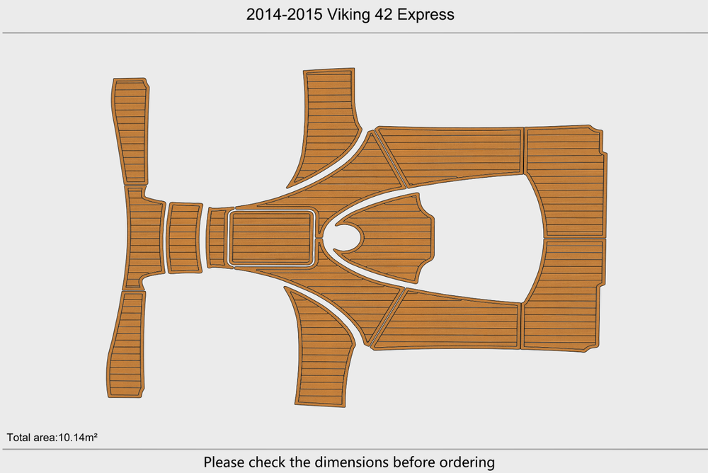 2014-2015 Viking 42 Express Cockpit Swim platform 1/4"6mm EVA Foam floor