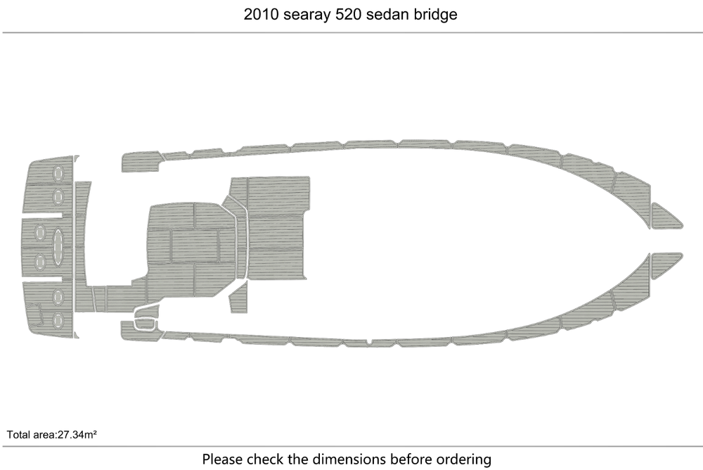 2010-2015 Sea Ray 540 Sundancer Marine teak deck seadek EVA Foam Boat flooring