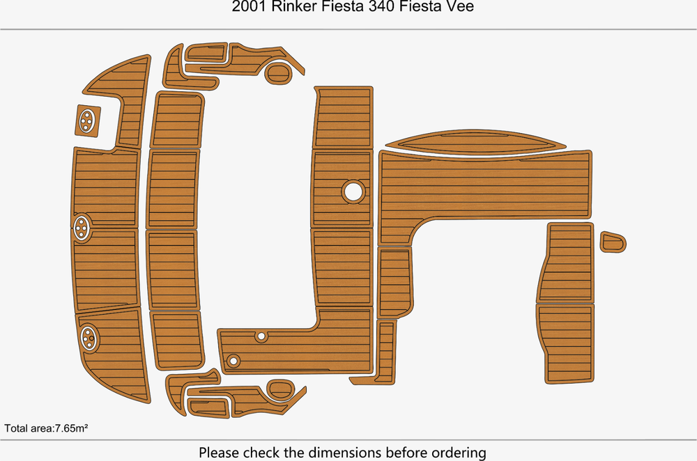 2001 Rinker 340 Fiesta vee Cockpit Swim platform 1/4"6mm EVA foam mat floor