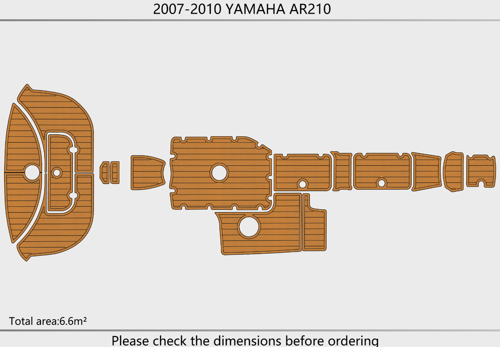 2007-2011 Yamaha 210 AR Marine teak deck seadek EVA Foam Boat flooring
