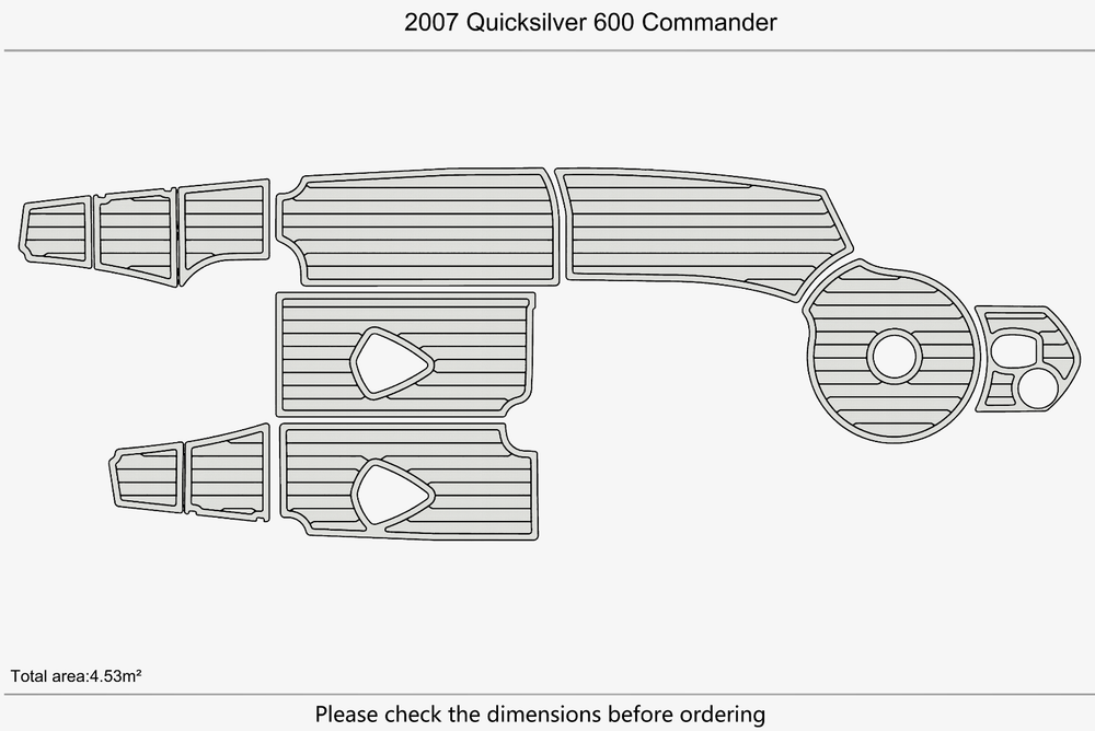 2007 Quicksilver 600 Commander Marine teak deck EVA Foam Boat flooring