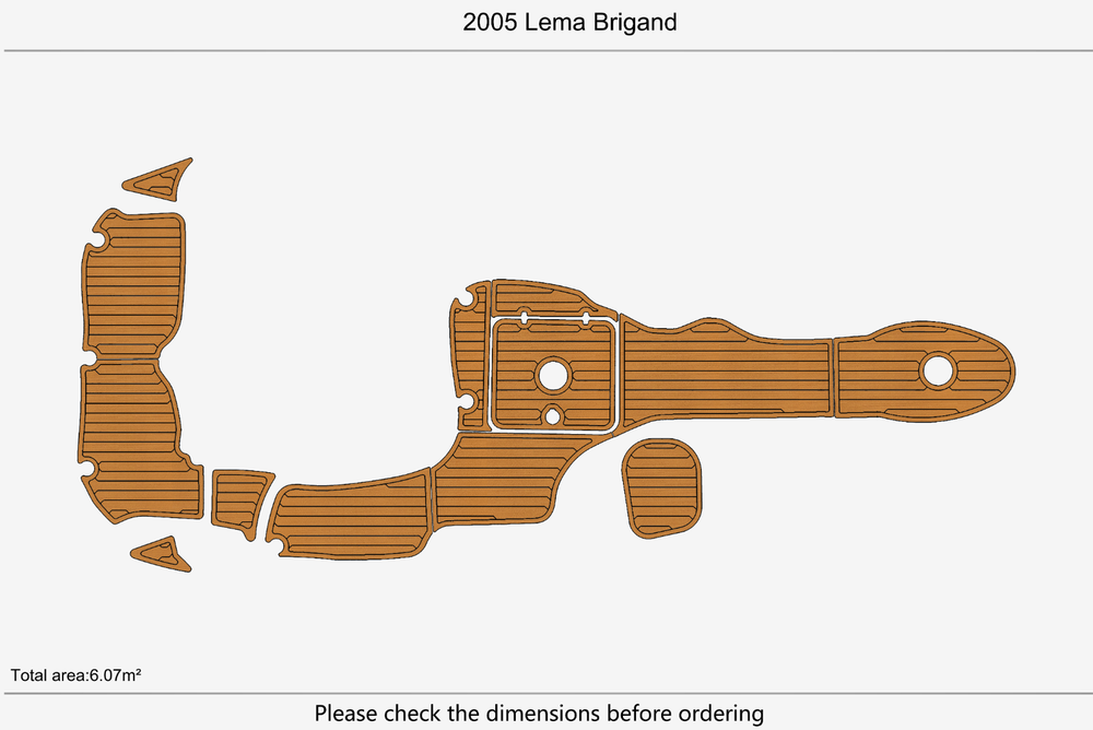 2005 Lema Brigand Marine teak deck EVA Foam Boat flooring