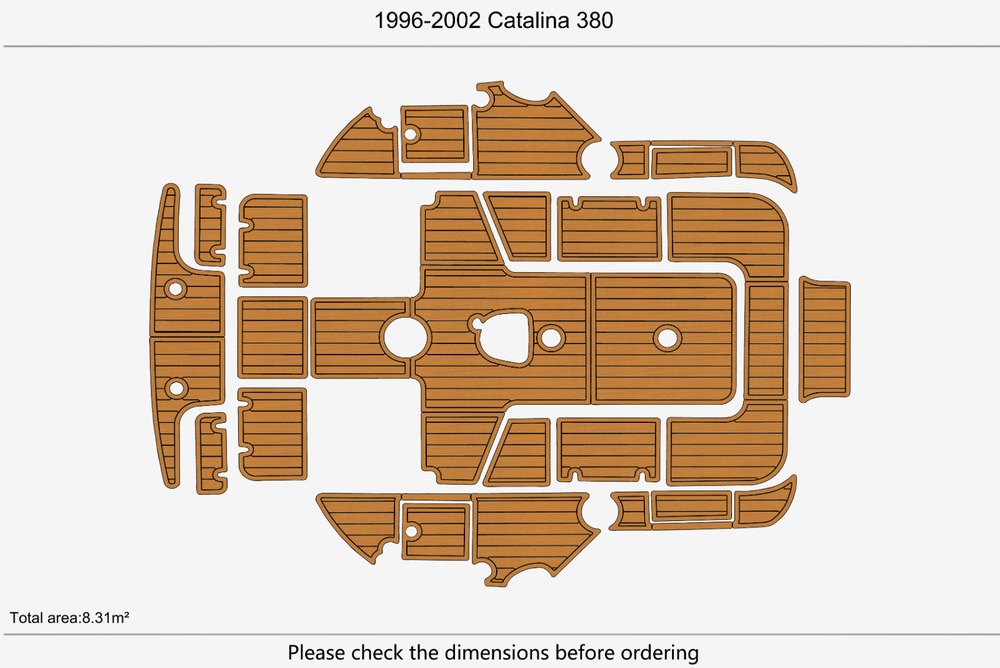 1996-2002 Catalina 380 Cockpit Swim platform 1/4"6mm EVA faux Foam marine floor