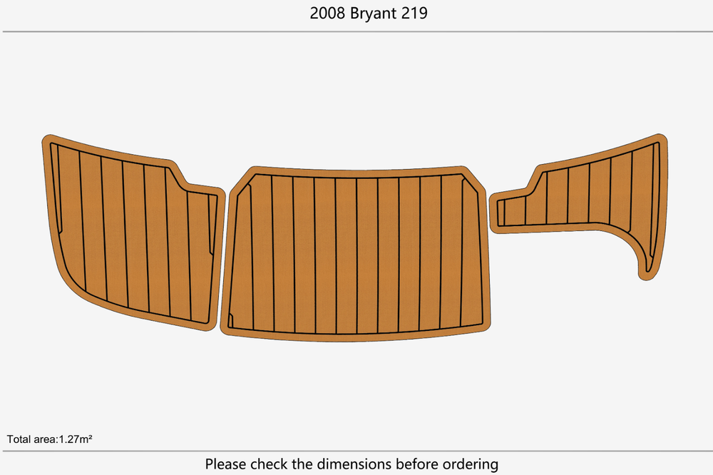 2008 Bryant 219 Cockpit Swim platform BOW 1/4"6mm EVA foam floor
