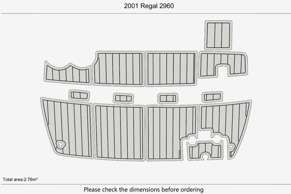 2001 Regal 2960 Marine teak deck EVA Foam Boat flooring