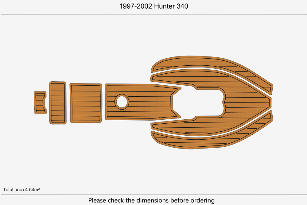 1997-2002 Hunter 340 Cockpit 1/4"6mm EVA Foam carpet marine floor