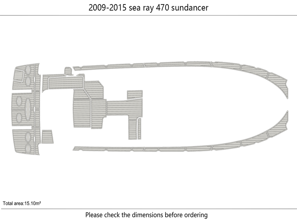 2009-2015 sea ray 470 sundancer Cockpit Swimplatform 1/4"6mm EVA Faux foam floor