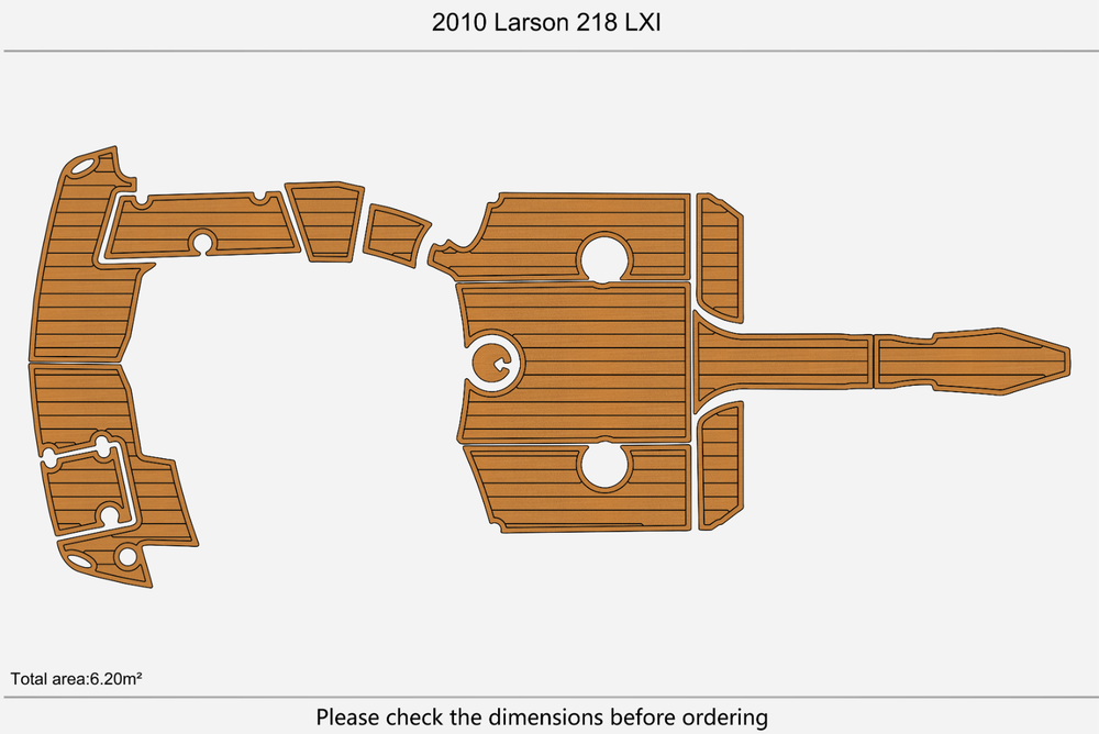 2010 Larson 218 LXI Marine teak deck EVA Foam Boat flooring