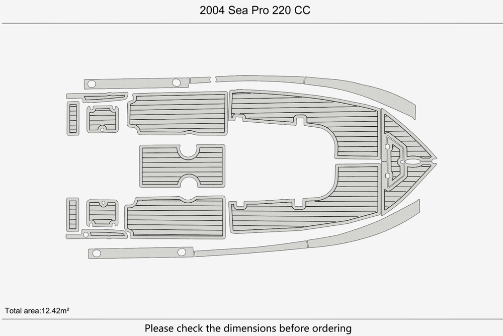 2004 Sea Pro 220 CC Marine teak deck EVA Foam Boat flooring