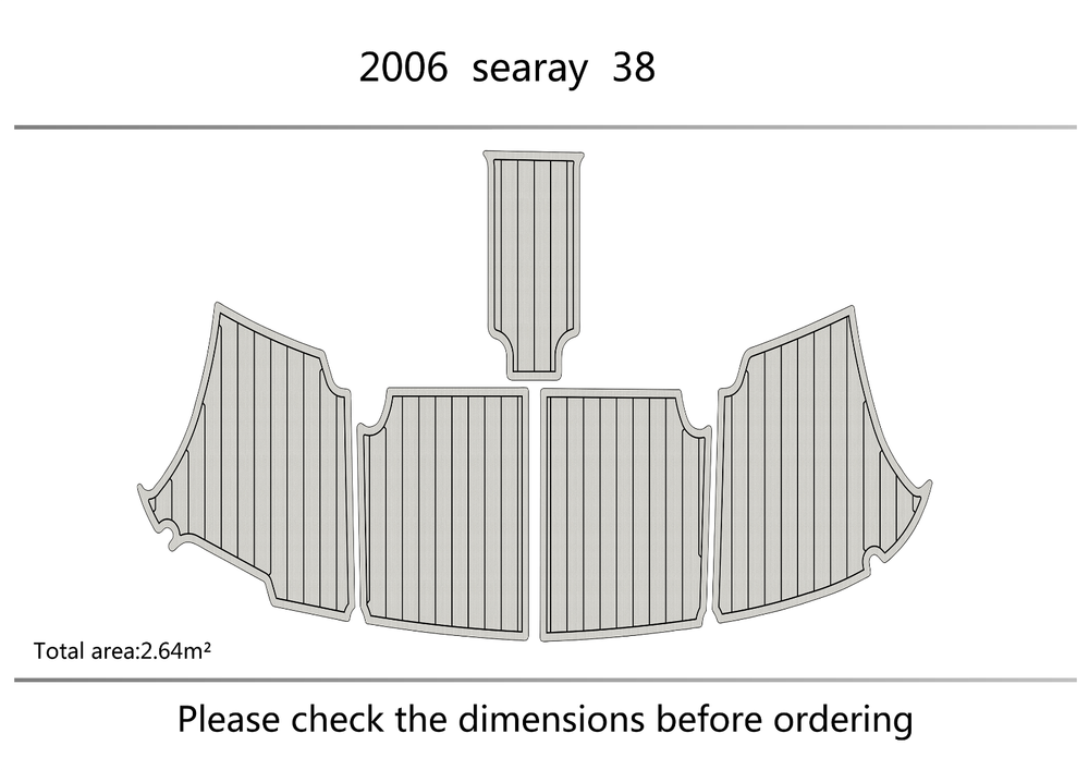2006-2009 Sea Ray 38 Sundancer Swim platform 1/4" 6mm EVA foam faux floor