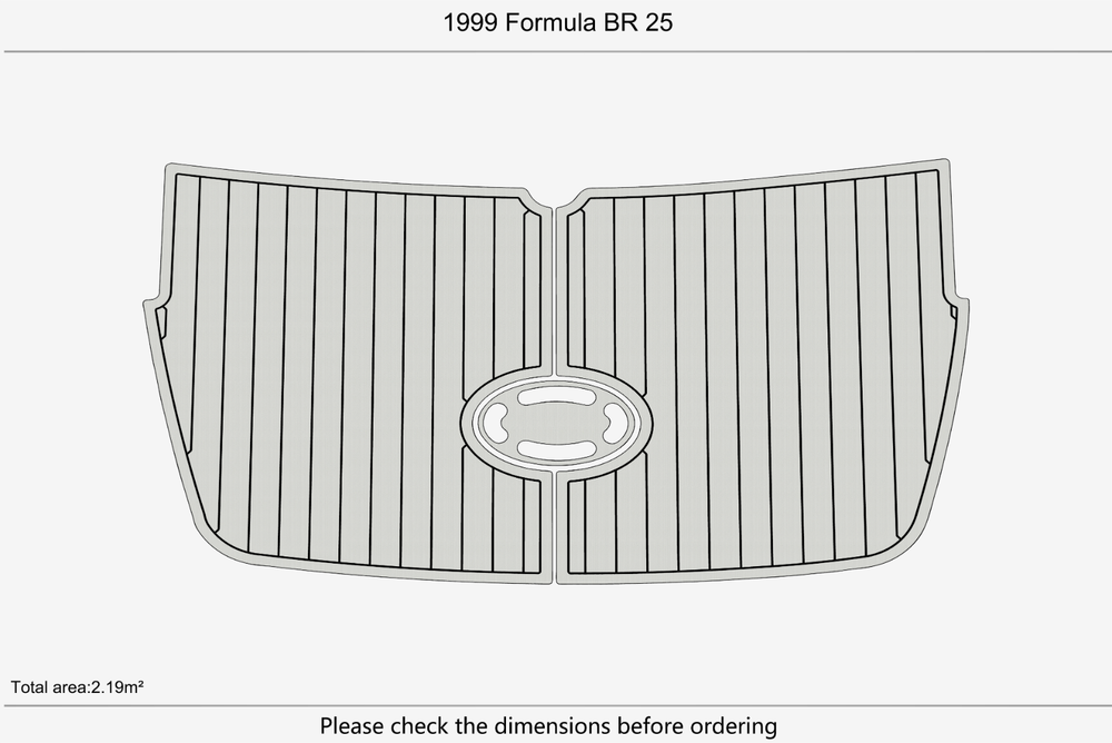 1999 Formula BR 25 Swim platform 1/4"6mm EVA Foam carpet marine floor