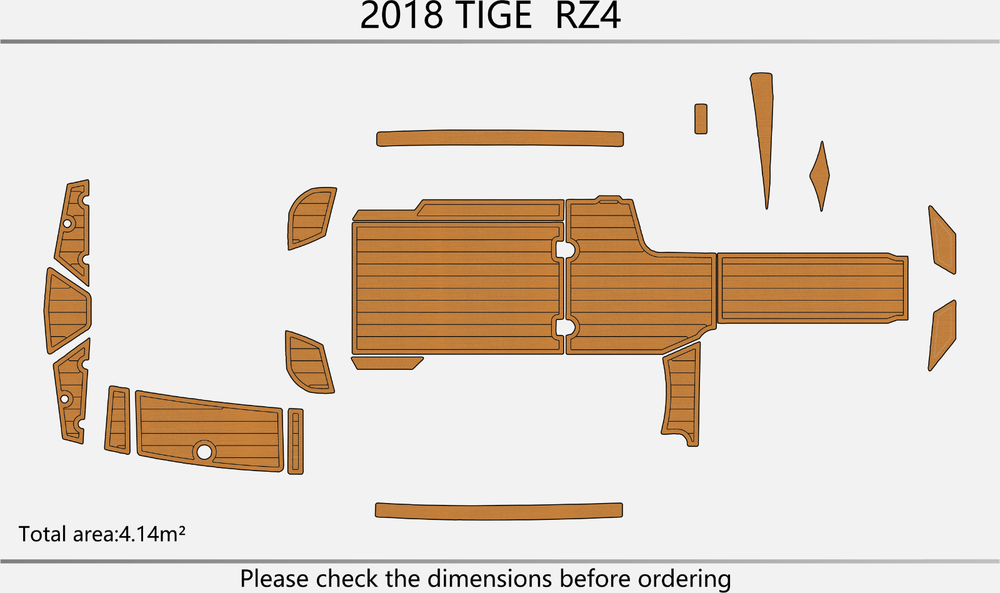 2018 TIGE RZ4 Cockpit Swim platform 1/4"6mm EVA foam faux floor