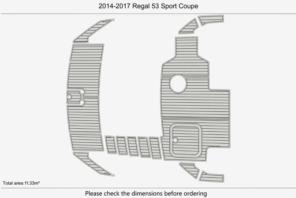 2014-2017 Regal 53 Sport Coupe Marine teak deck EVA Foam Boat flooring