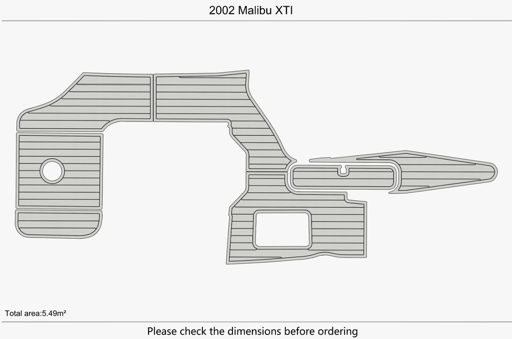 2002 Malibu XTI Marine teak deck EVA Foam Boat flooring