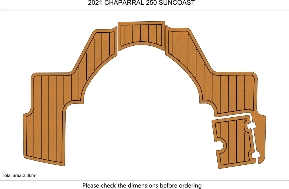 2021 CHAPARRAL 250 SUNCOAST Swim platform 1/4"6mm EVA foam faux mat floor