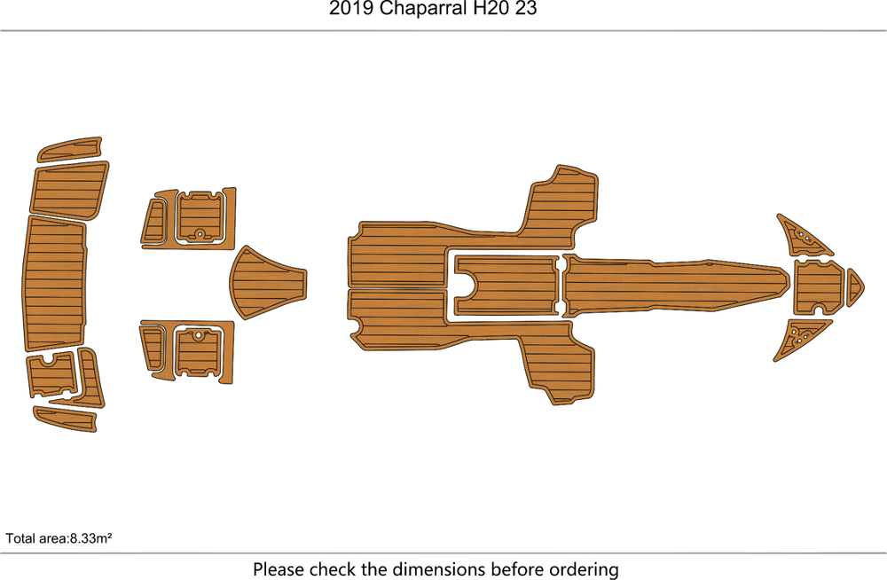 2019 Chaparral H20 23 Cockpit Swim platform bow 1/4"6mm EVA foam floor