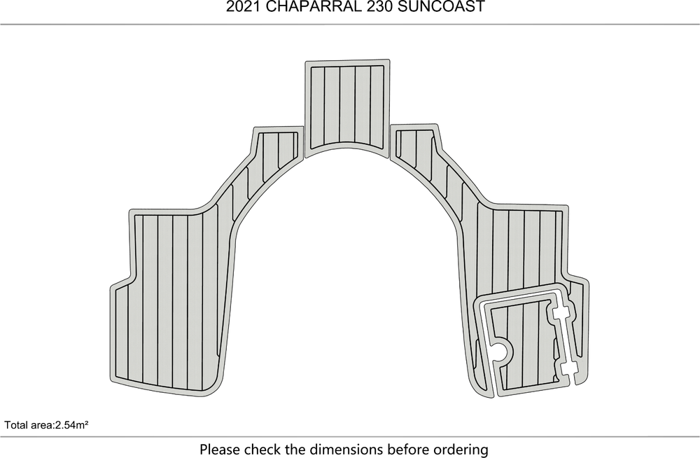 2021 CHAPARRAL 230 SUNCOAST Swim platform 1/4" 6mm EVA teak foam faux mat Floor