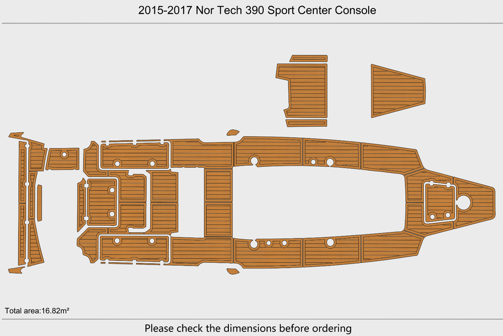 2015-2017 Nor Tech 390 Sport C C Cockpit Swim platform 1/4"6mm EVA floor
