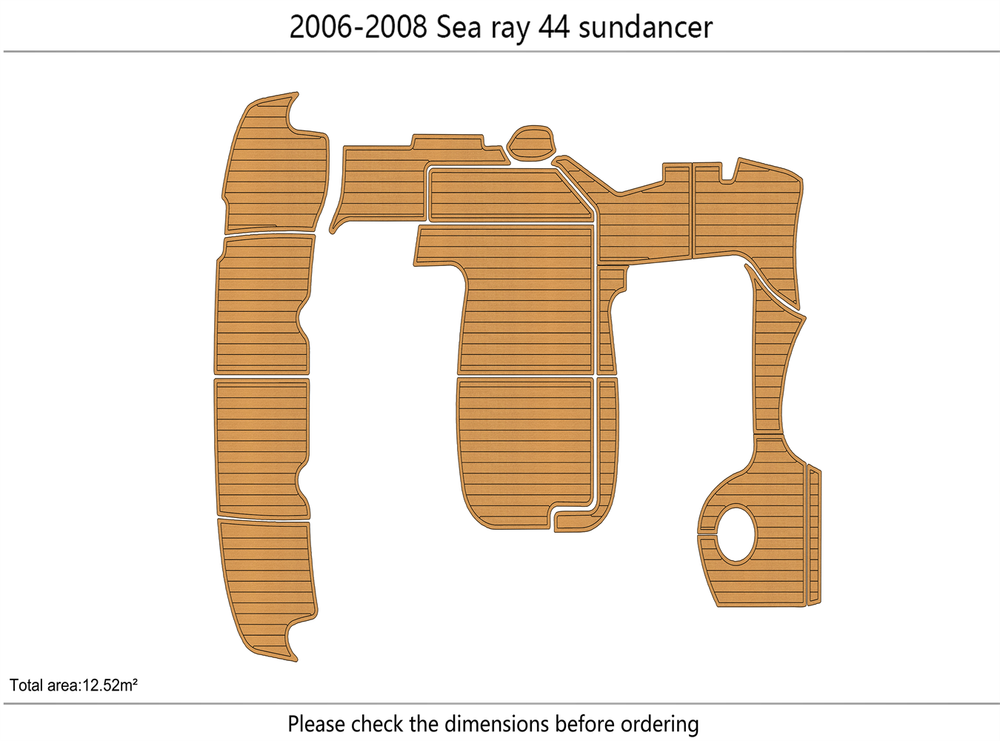 2006-2008 Sea ray 44 sundancer Cockpit Swim platform 1/4"6mm EVA Faux foam floor