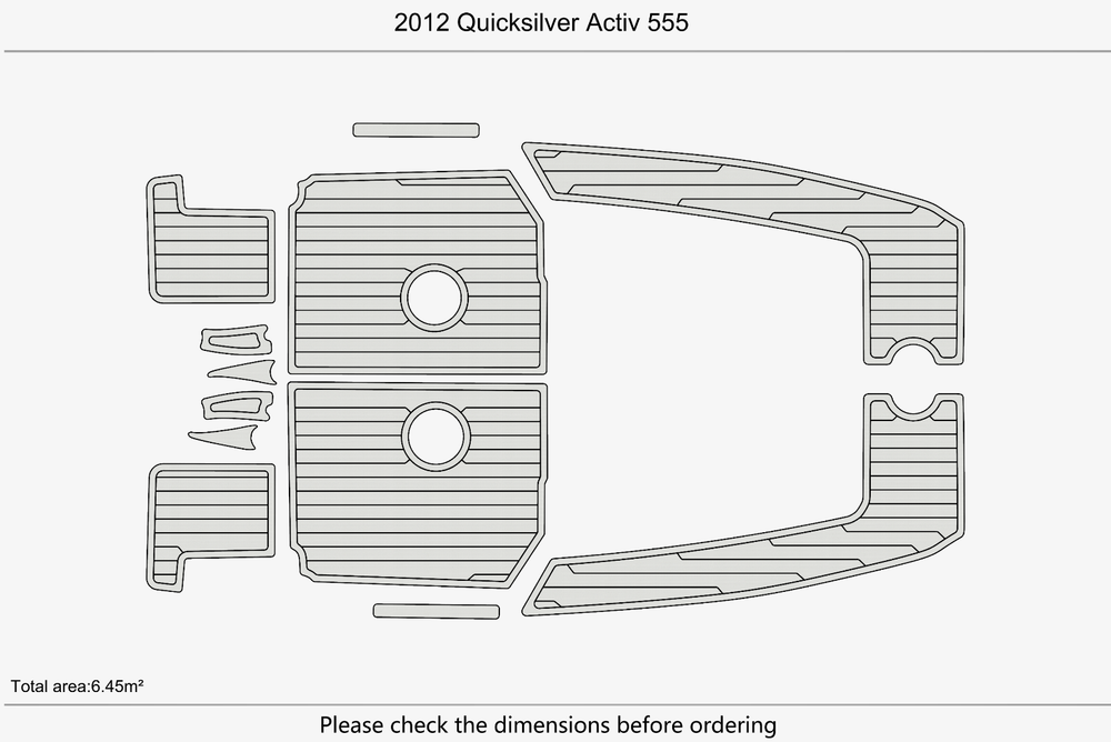 2012 Quicksilver Activ 555 Marine teak deck EVA Foam Boat flooring