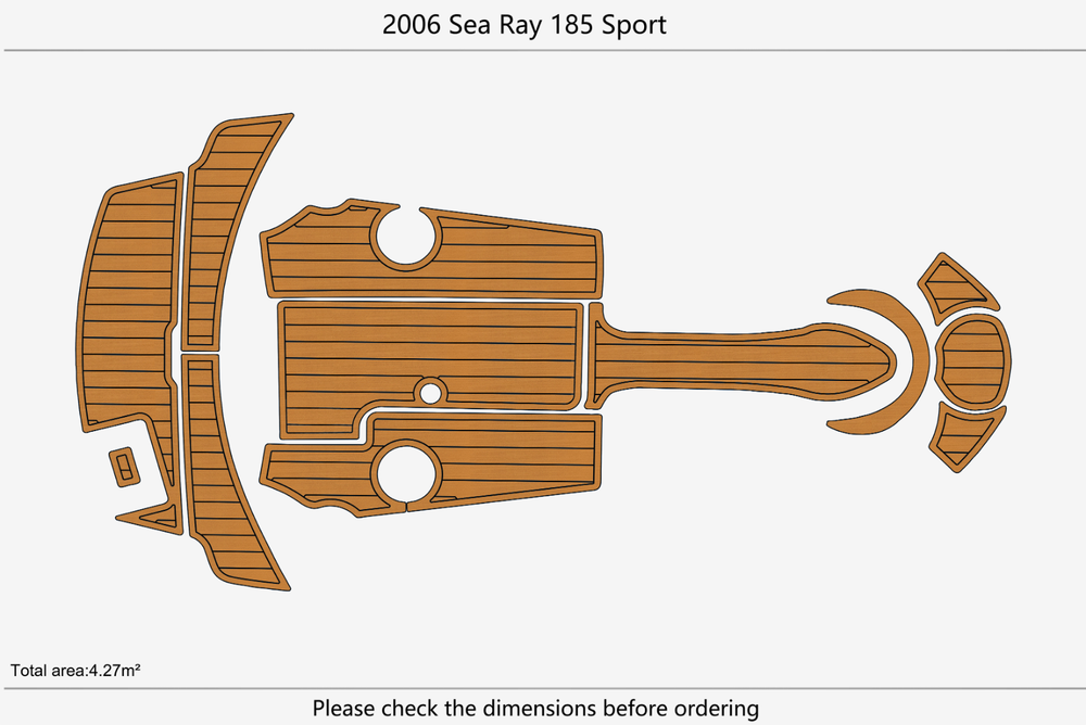 2006 Sea Ray 185 Sport Marine teak deck EVA Foam Boat flooring