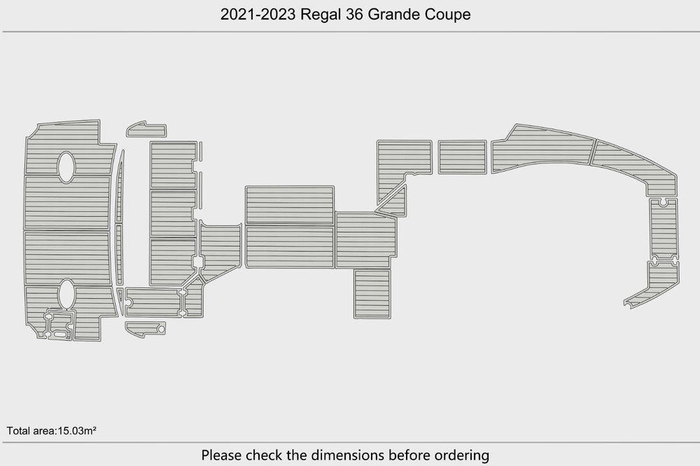 2021-2023 Regal 36 Grande Coupe Swim platform 1/4"6mm EVA foam faux floor
