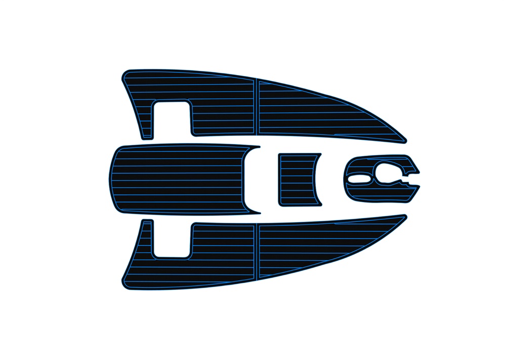 2000-2009 Bayliner 2855 Upper Deck Cockpit 1/4" 6mm EVA faux teak mat floor