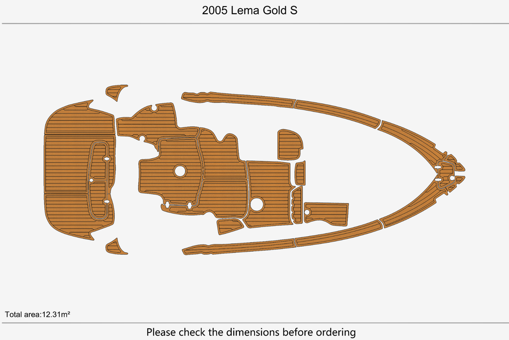 2005 Lema Gold S Marine teak deck EVA Foam Boat flooring