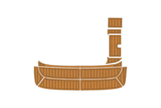 2017-2024 Bayliner VR5 Cockpit Swim platform 1/4" 6mm EVA faux teak mat Floor