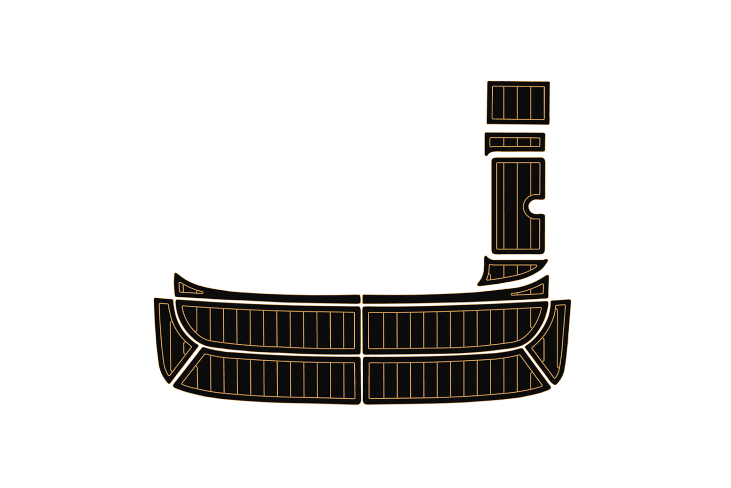 2017-2024 Bayliner VR5 Cockpit Swim platform 1/4" 6mm EVA faux teak mat Floor