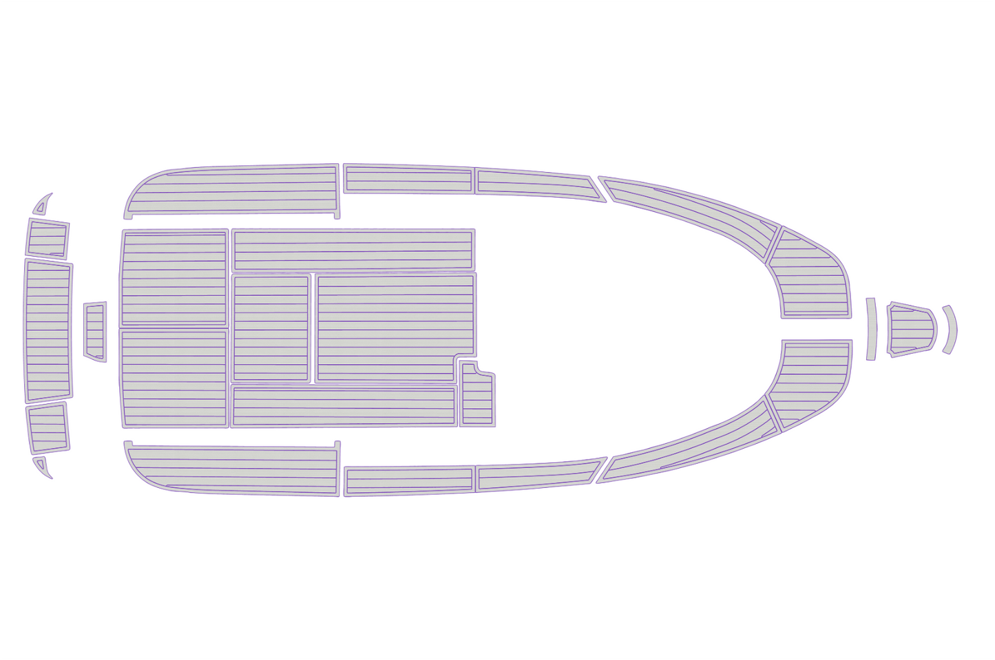 2007-2009 Aquador 25 WAE Cockpit Swim platform bow 1/4"6mm EVA foam faux floor