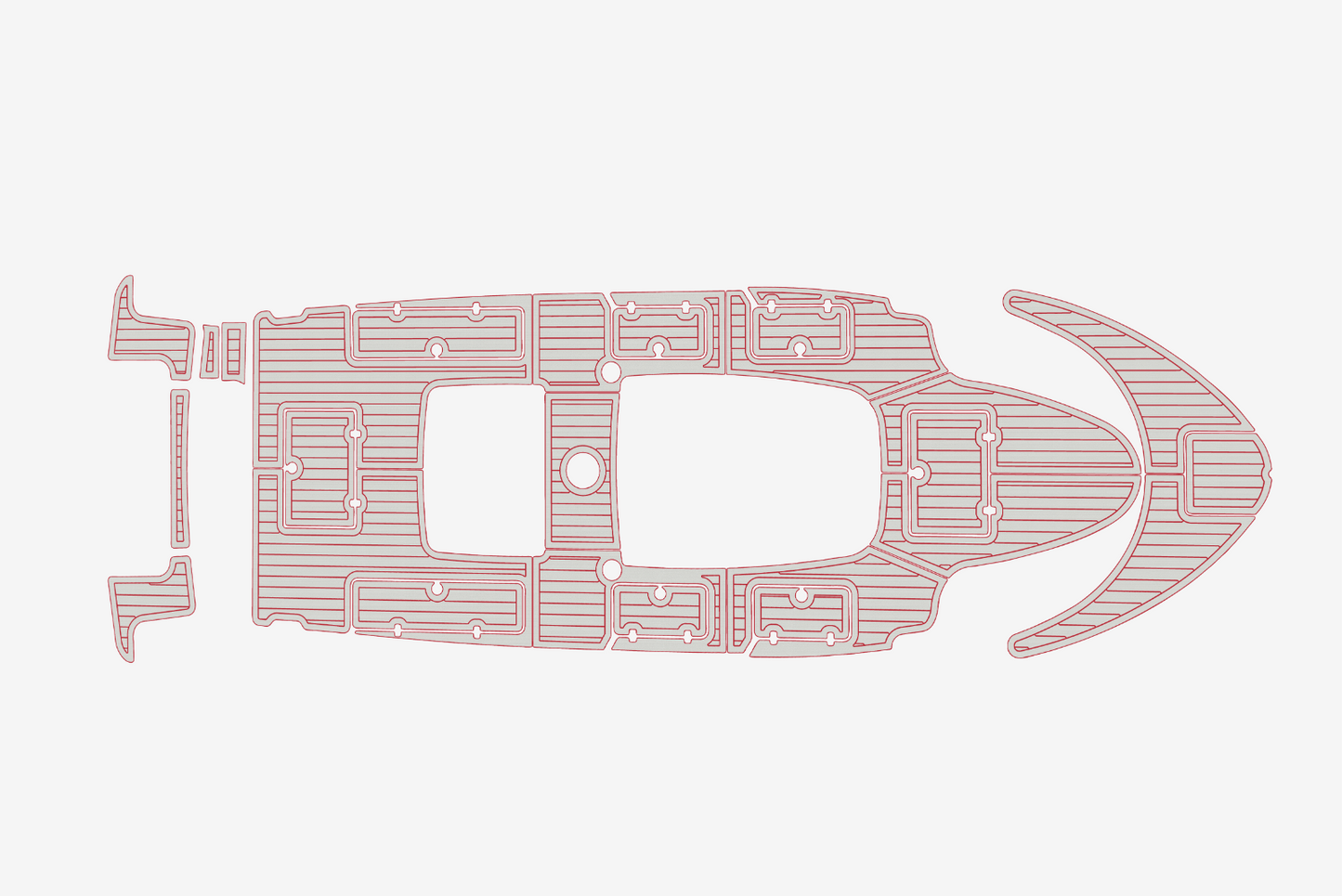 2007-2009 Chris Craft 29 Cockpit Swim platform 1/4"6mm EVA Foam faux mat floor