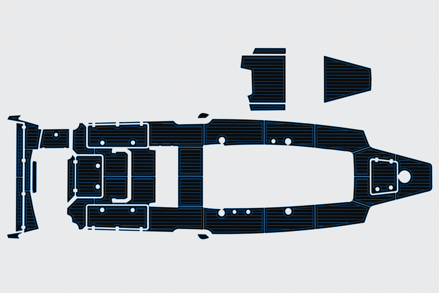 2015-2017 Nor Tech 390 Sport C C Cockpit Swim platform 1/4"6mm EVA floor