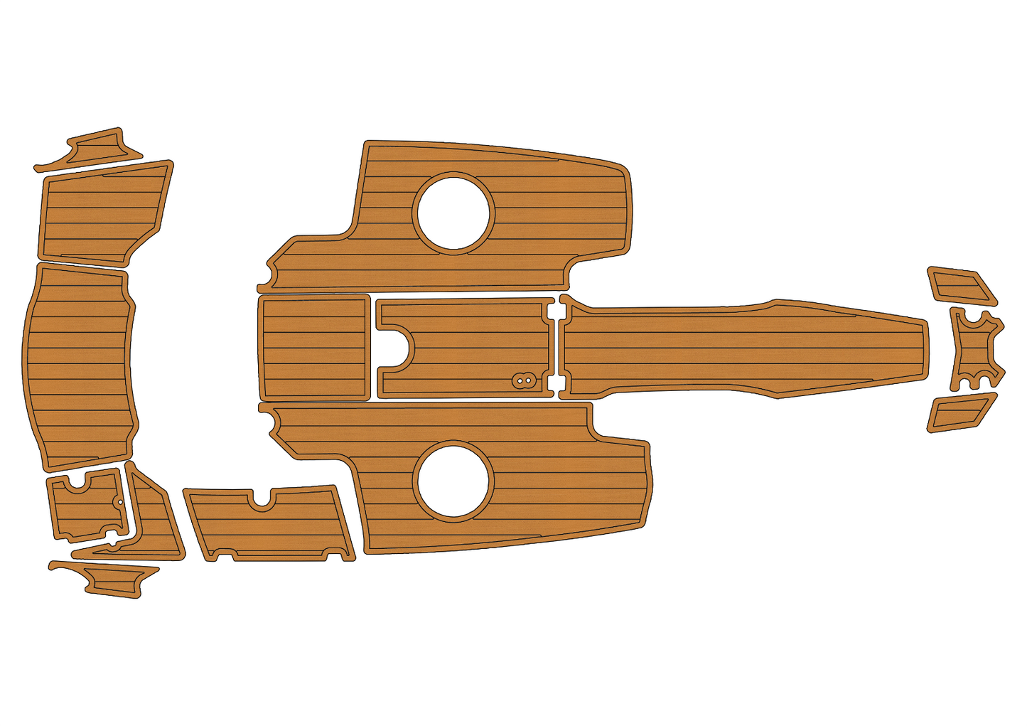 2013-2017 Chaparral 216 SSI Cockpit Swim platform 1/4"6mm EVA foam faux floor