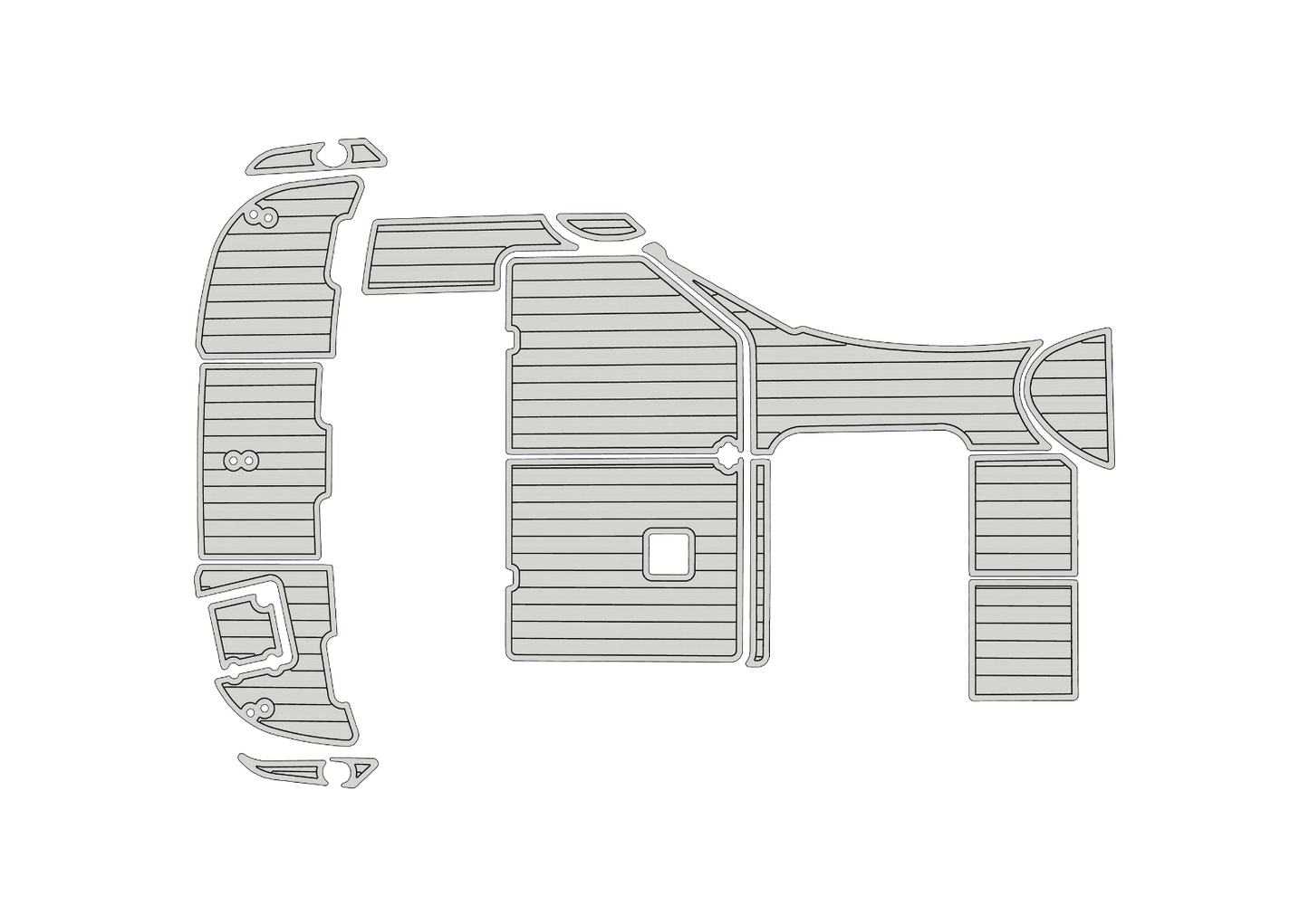 2004-2005 Chaparral 270 Signature Cockpit Swim platform 1/4"6mm EVA foam Floor