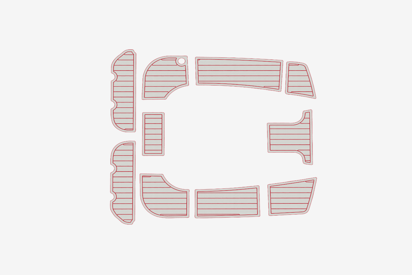 2004-2009 Hunter 38 Cockpit Swim platform 1/4"6mm EVA Foam faux floor